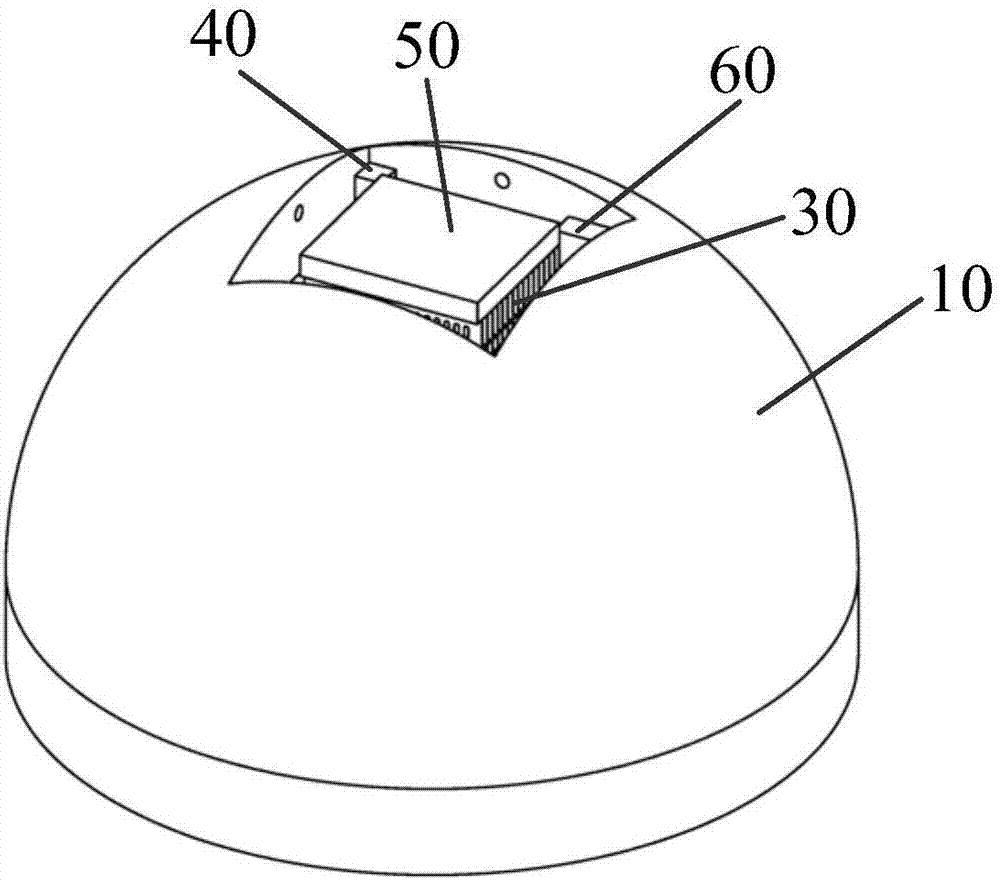 Head-mounted ultrasonic stimulation device and system