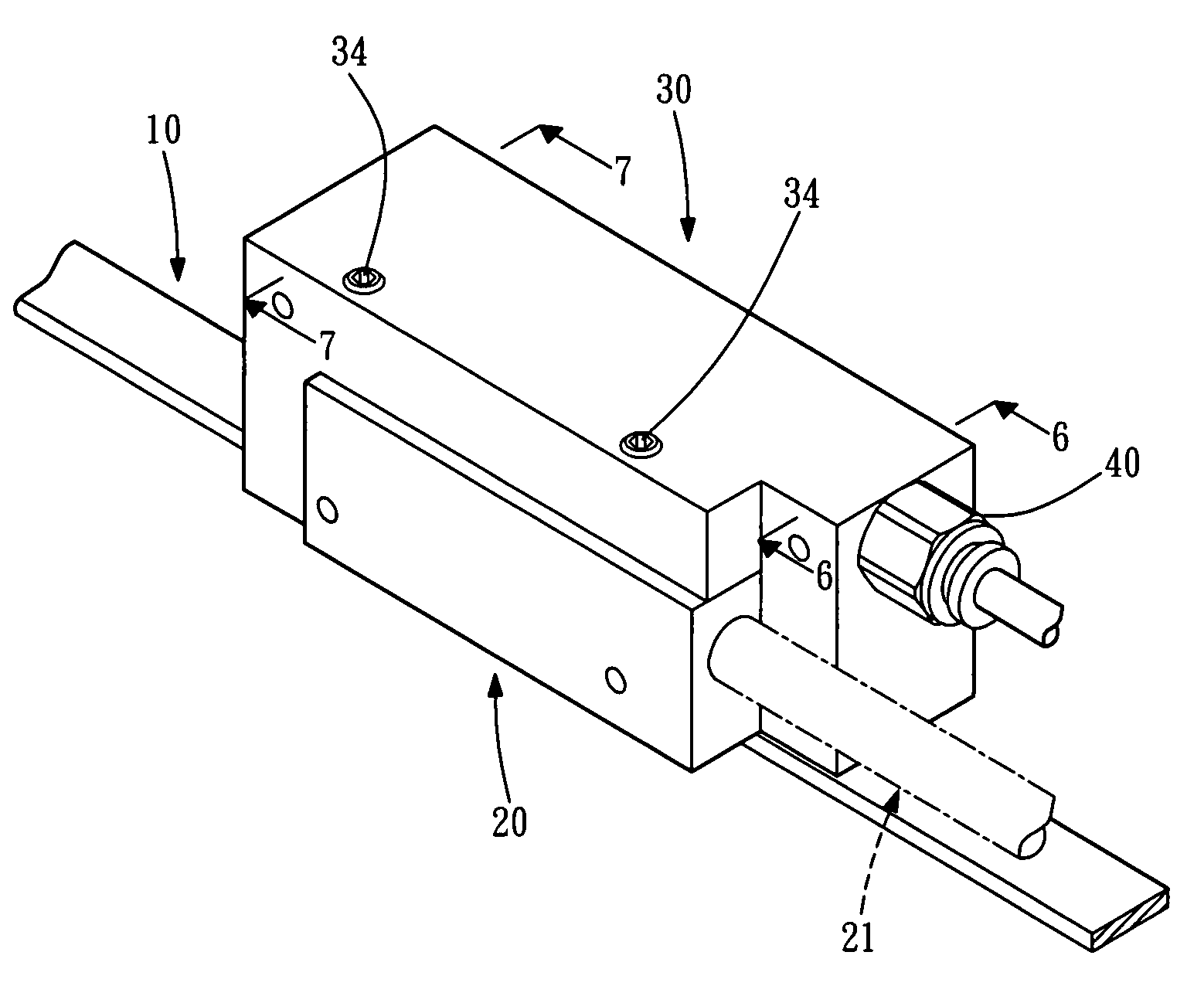 Pneumatic cleaning module for magnetic ruler of position measurement system