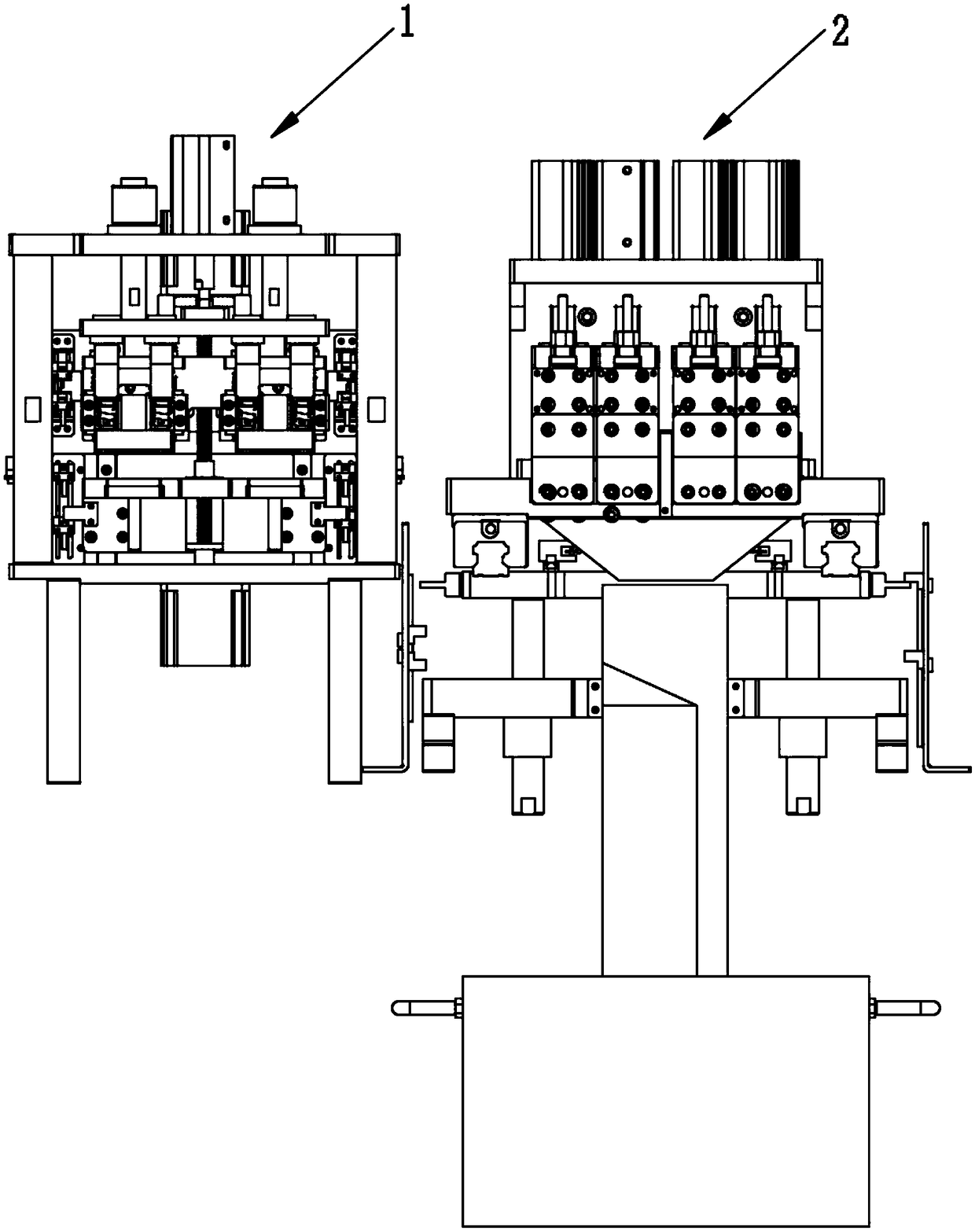 A machining apparatus for an electrode ear of an electric cell