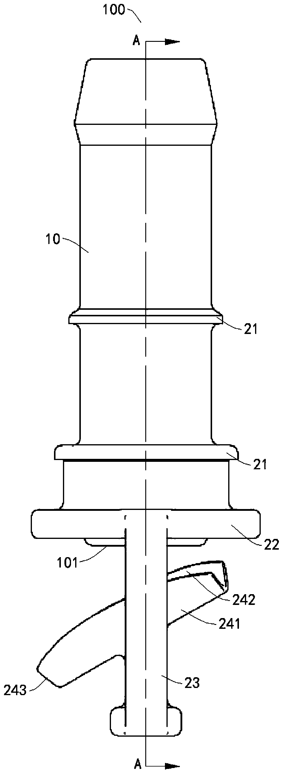 Laundry treatment device, nozzle and spray assembly for laundry treatment device