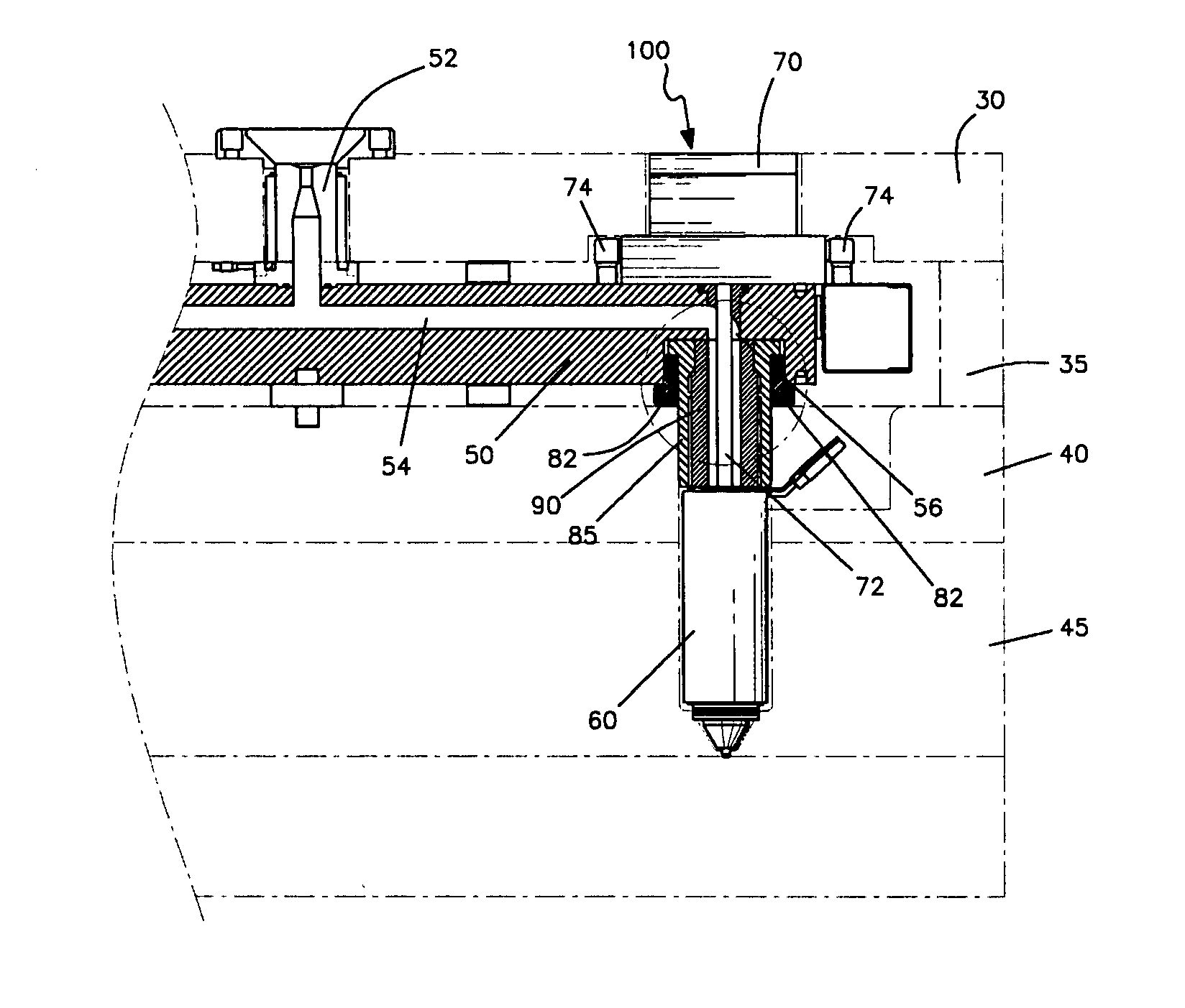 Hot runner system for injection molding machine