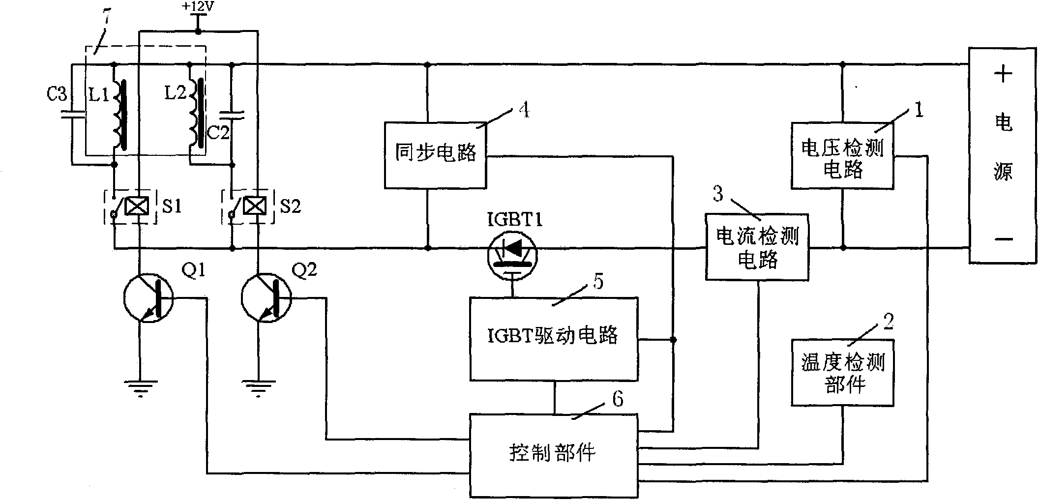 Convection heating control method of electromagnetic oven and heating control device