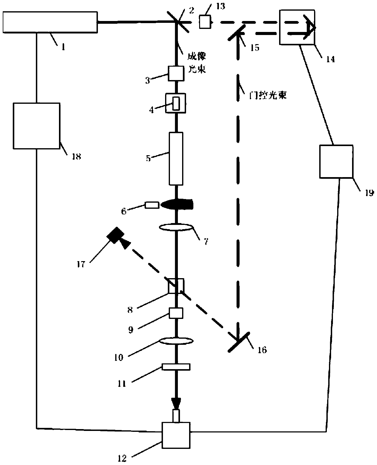 An injection atomization full-field measurement device and method based on photon time-domain filtering technology