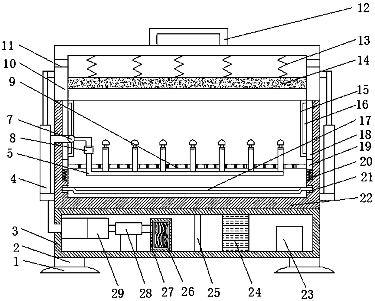 Biotechnology-based reagent tube placement rack with good stability