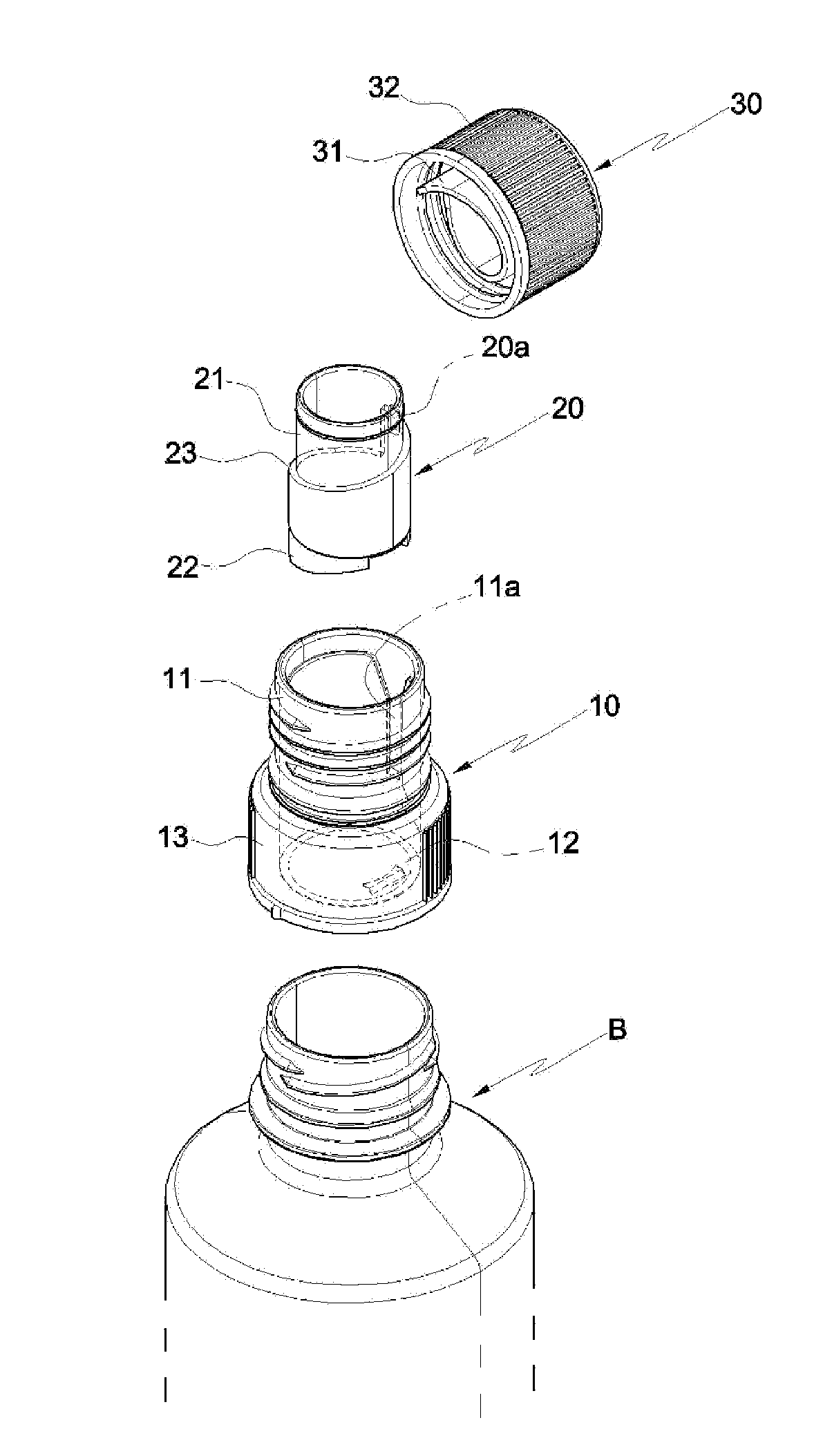 Capsule cap for beverage container