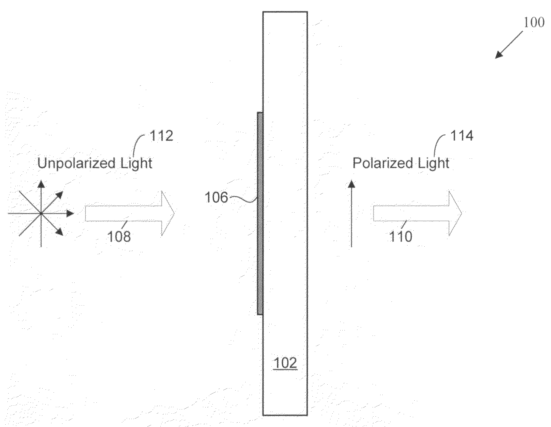 Optical polarizer with nanotube array