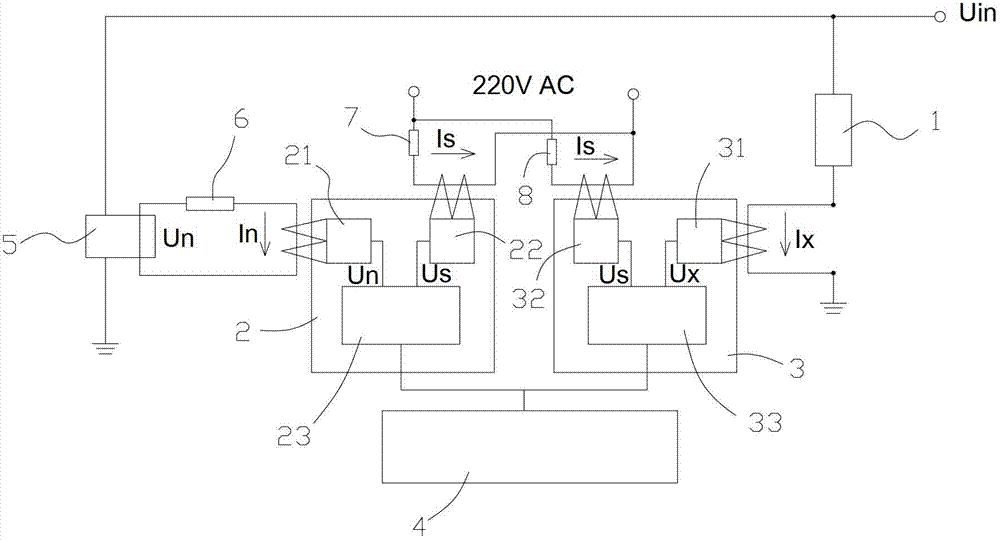 Device for measuring resistive current fundamental component of zinc oxide arrester