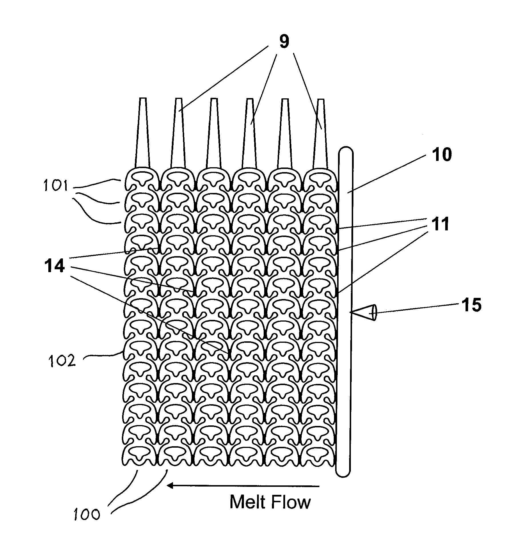 Moulded tie strips