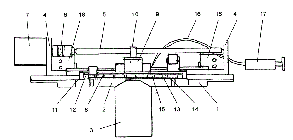 Multi-sample stage with automatic movement for inverted microscope