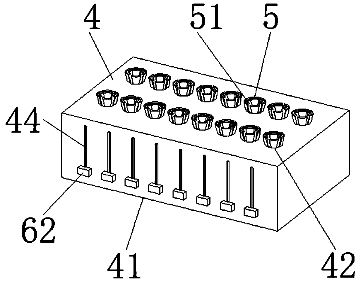 Storage and transportation device for gene detection kit raw material