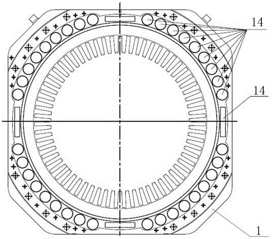 High speed train totally enclosed type permanent magnetic traction motor