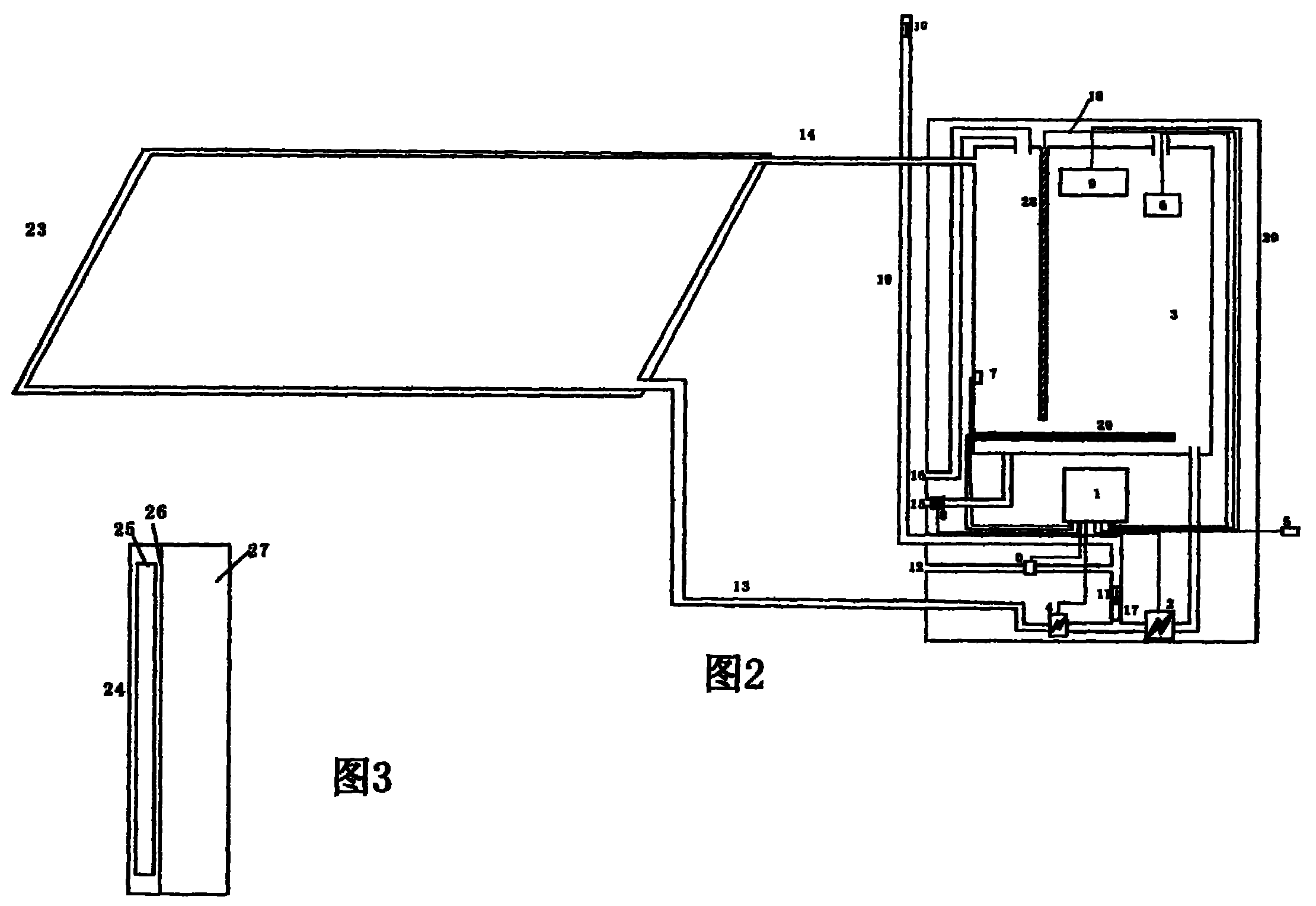 Light-controlled constant-temperature nonpressurized detachable solar water heater