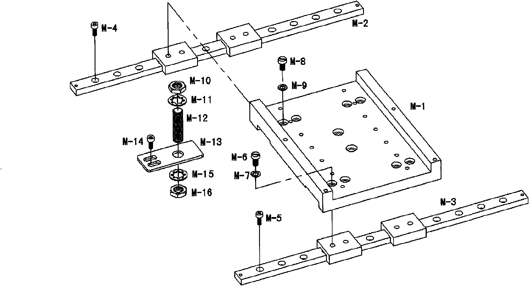 Original point control mechanism for magnetic inductor adopted in pattern stitching machine