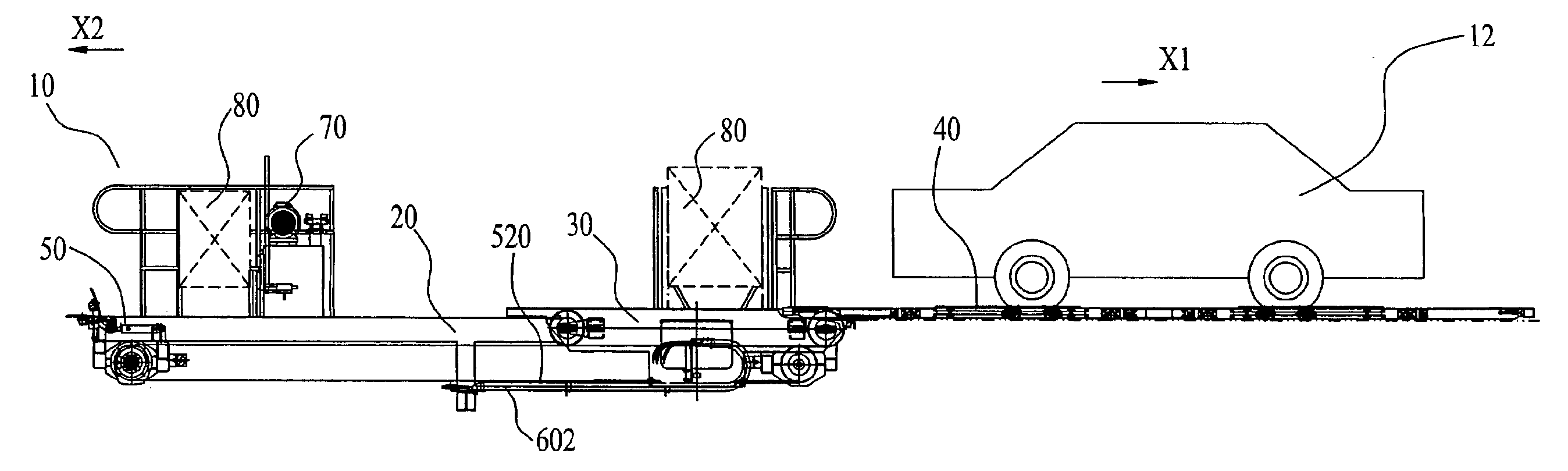 Trolley and parking system using the same