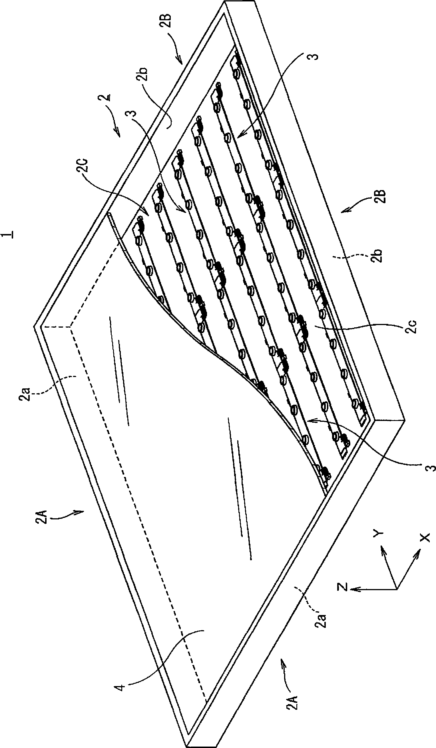 Light source module, surface area light-emitting unit, and surface area light-emitting device