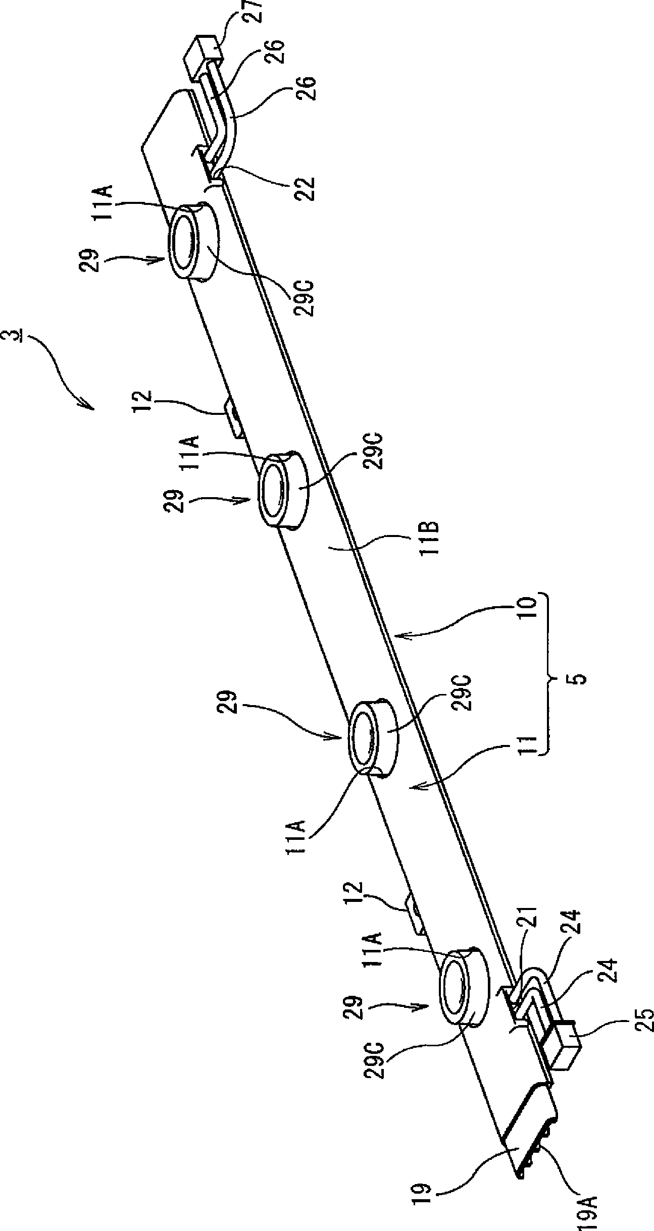 Light source module, surface area light-emitting unit, and surface area light-emitting device