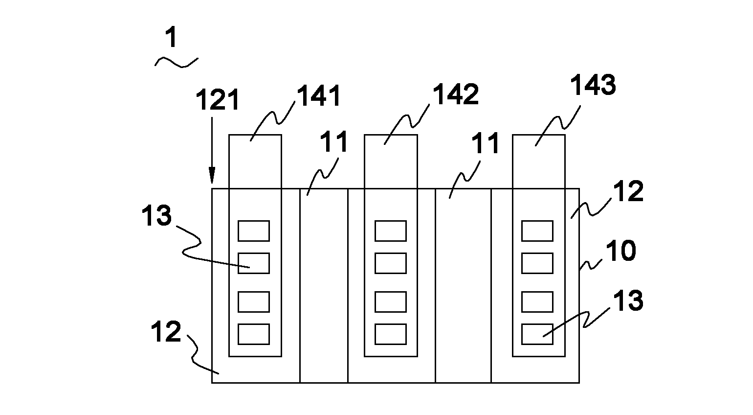 Electric test structure and method for measuring epitaxial graphic offset