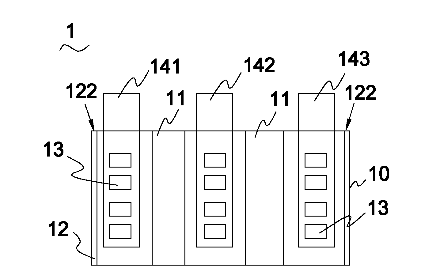 Electric test structure and method for measuring epitaxial graphic offset