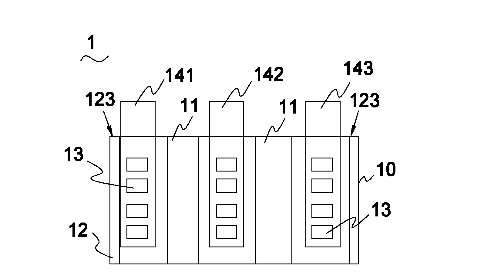 Electric test structure and method for measuring epitaxial graphic offset