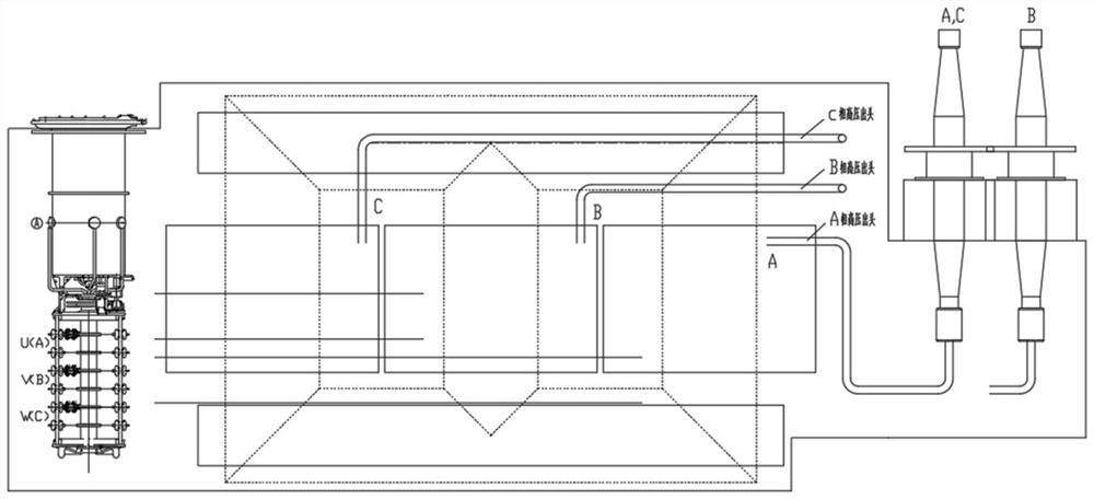 Movable switching-on and switching-off all-in-one machine