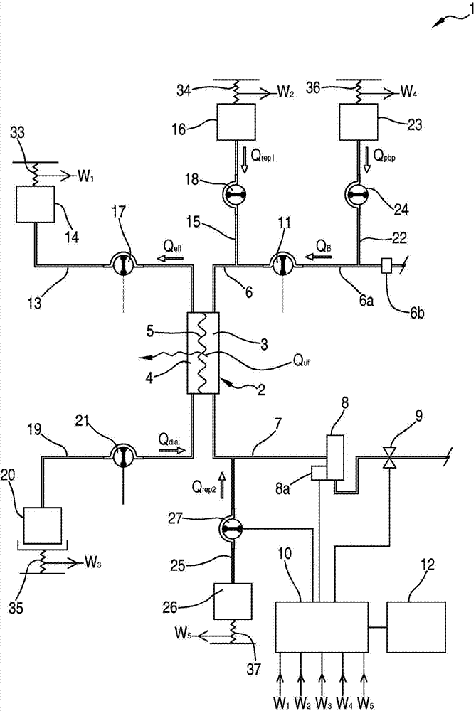 Apparatus for extracorporeal treatment of blood