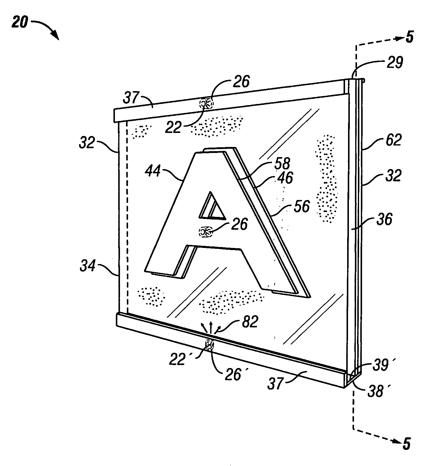 Transversely-illuminated display