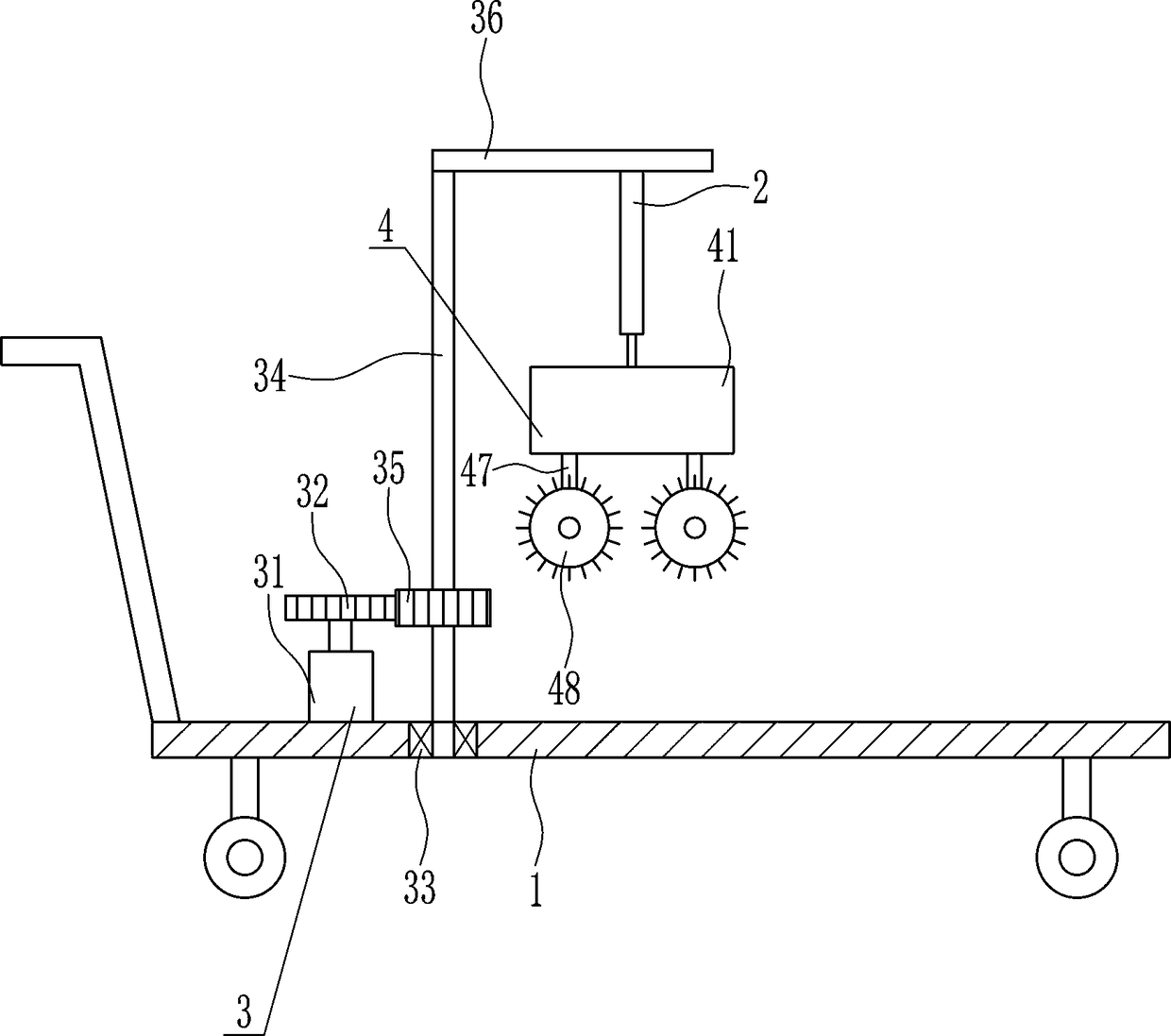 Pig trough cleaning equipment for livestock breeding