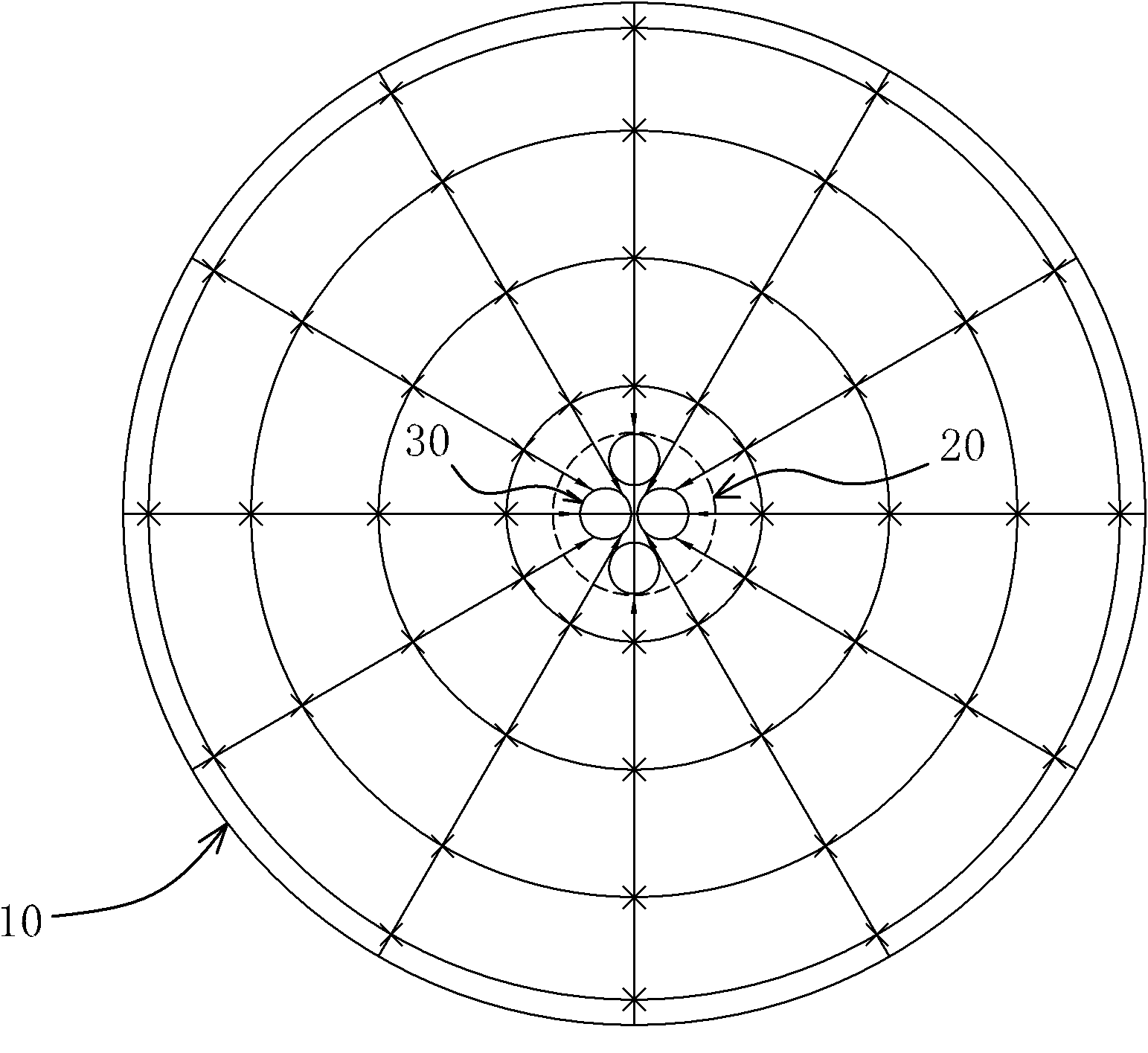 Stationary reflecting surface concentrating solar boiler