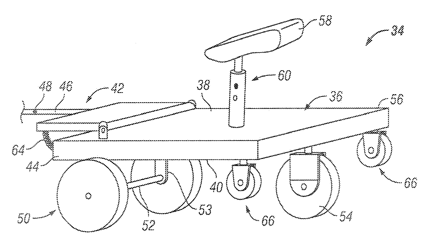 Sulky for self-propelled machines