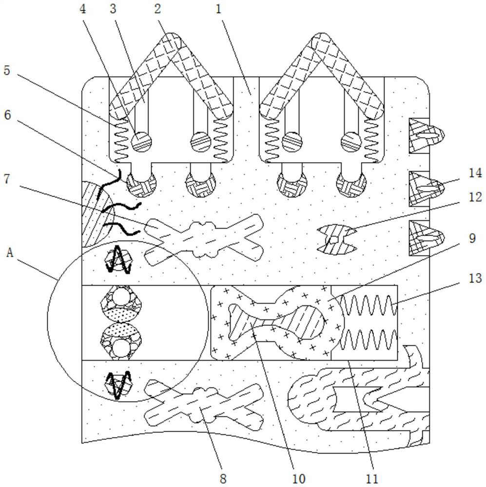 Containing box for detecting package of electronic vacuum device