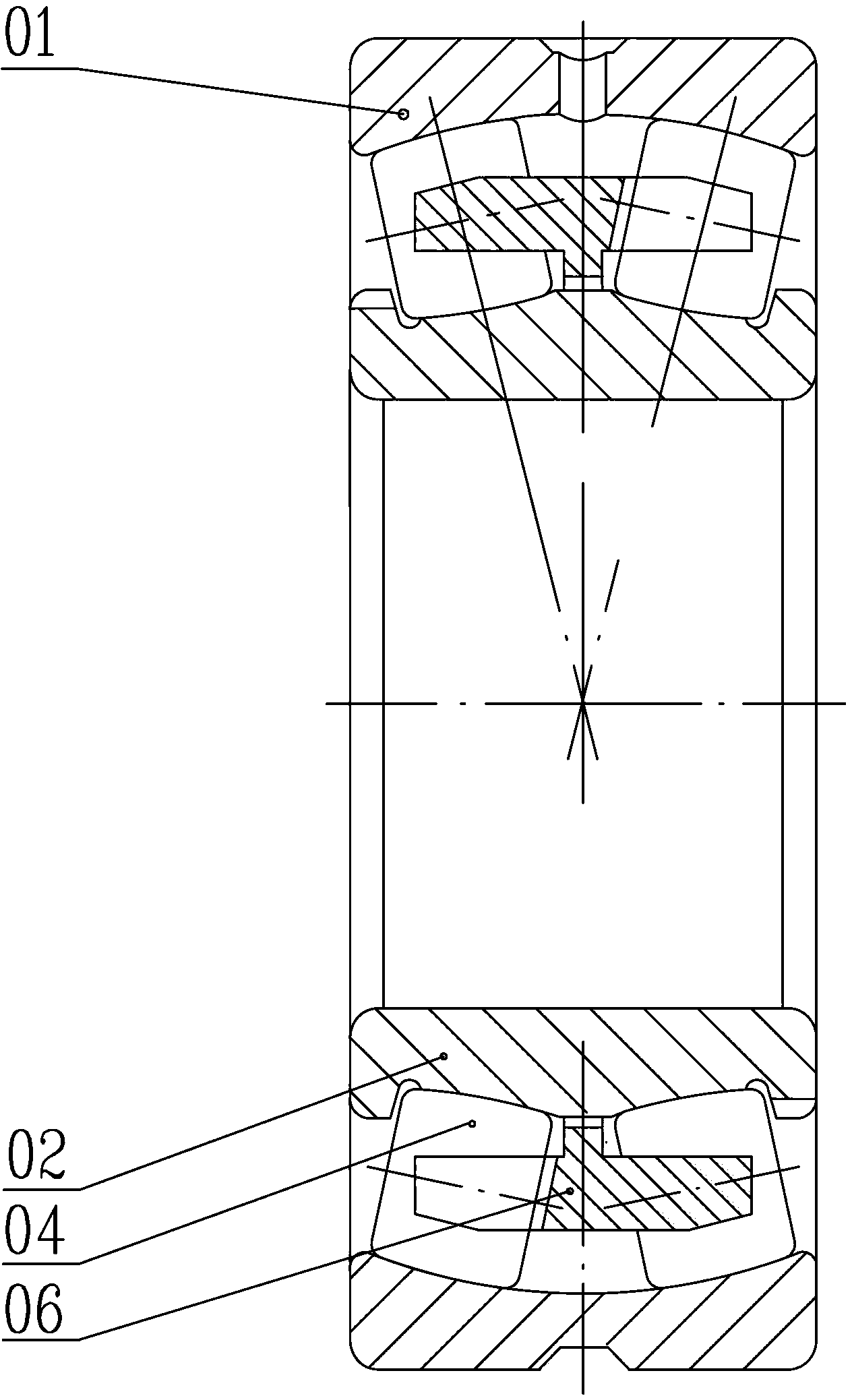 Combined bearing of paper machine