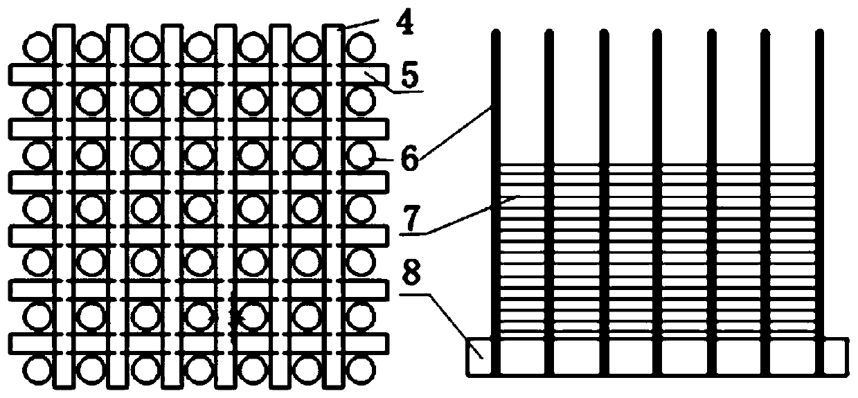 Three-dimensional woven hollow structure preform based on digital guide template and forming method of preform