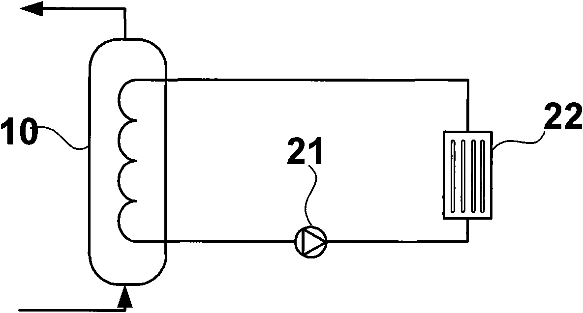 Heating system for compression heat pump and heating method thereof