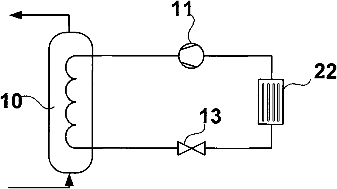 Heating system for compression heat pump and heating method thereof