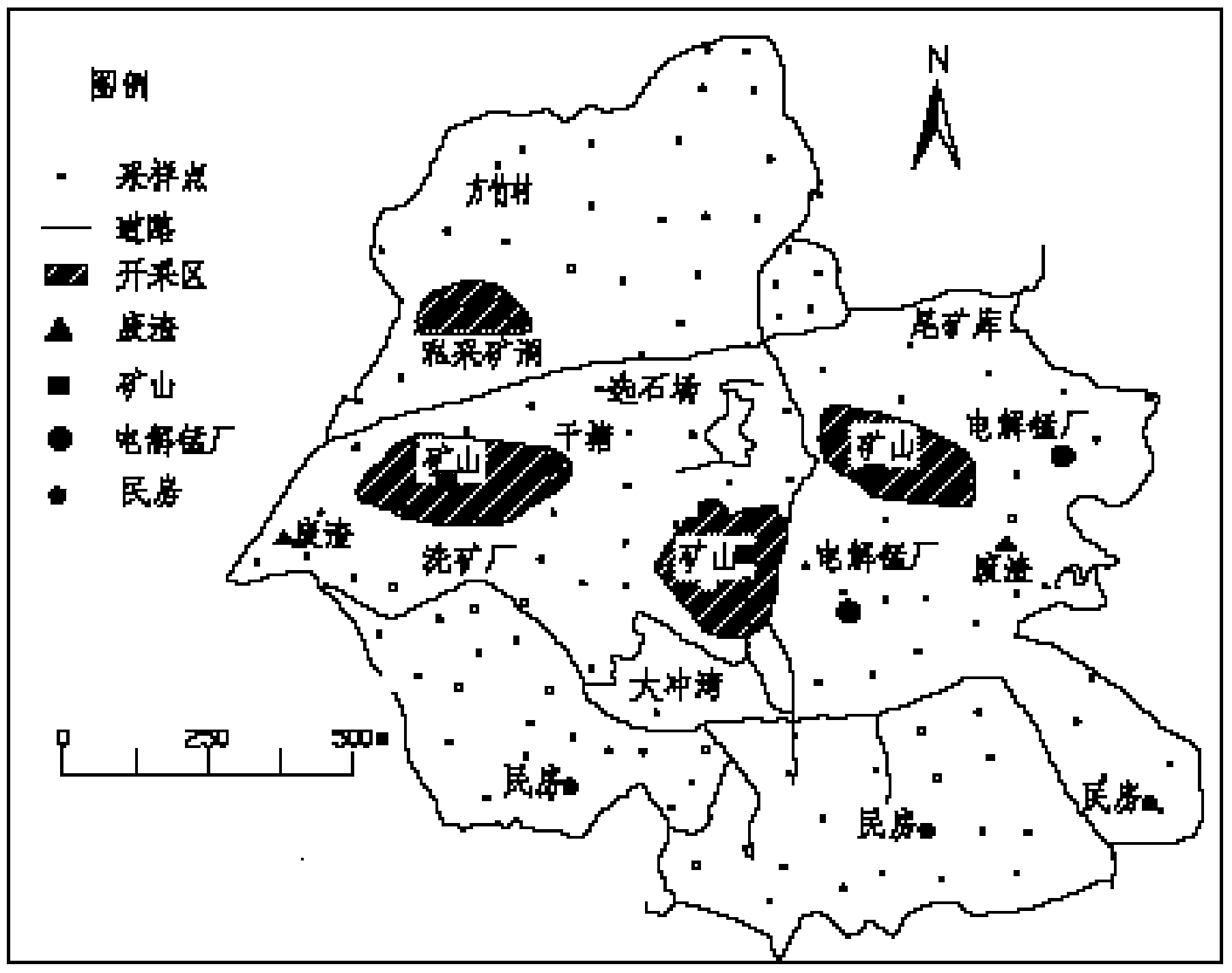 Metal-mining-area soil-water interface heavy metal pollution load forecasting method