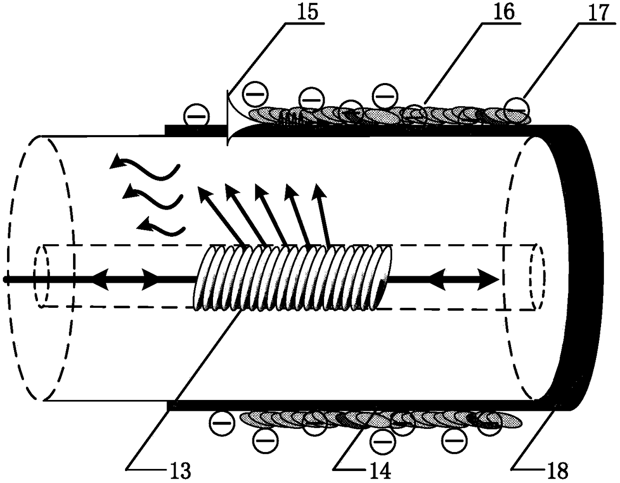 System and method for online monitoring charging state of energy storage device by fiber