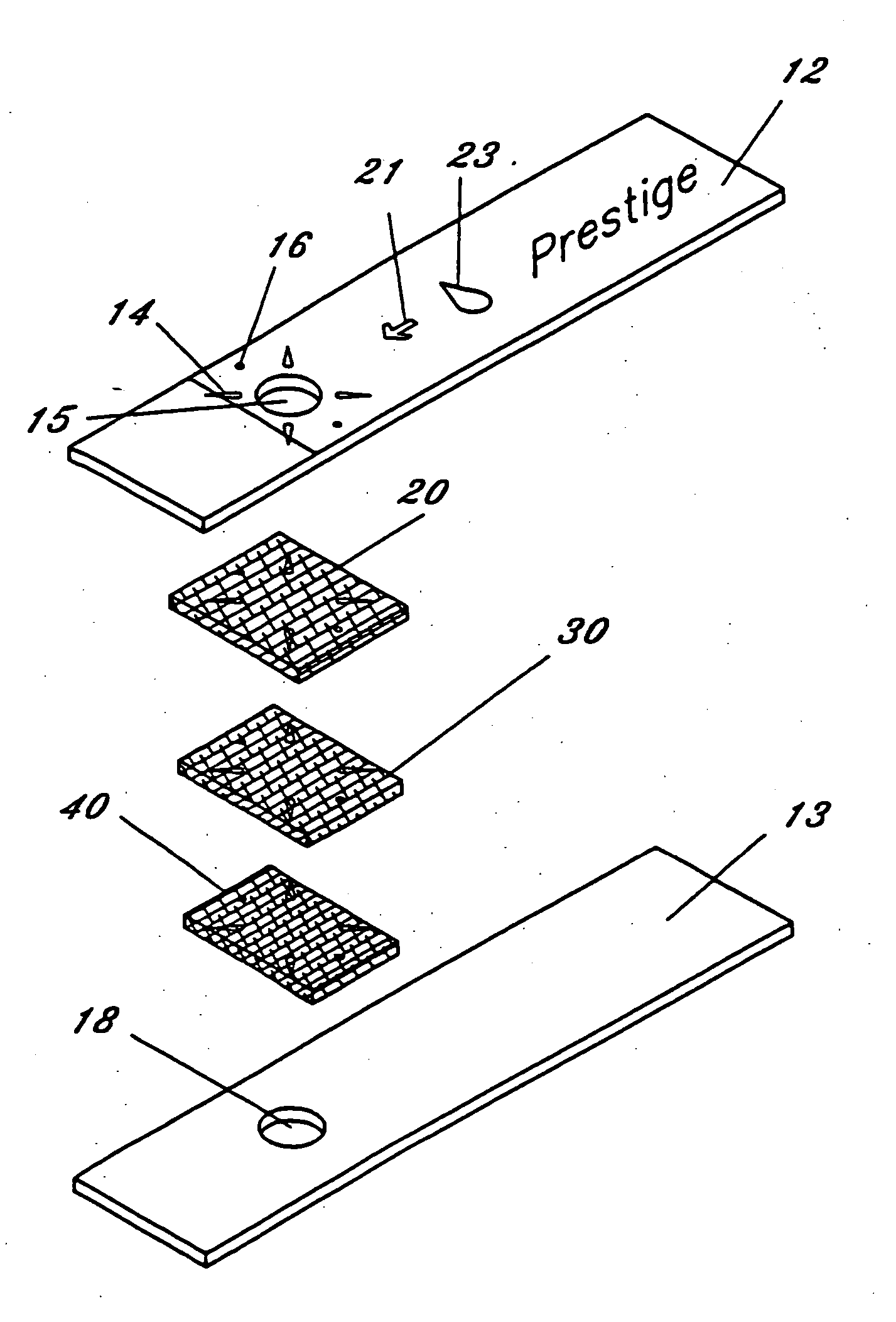 Diagnostic sanitary test strip