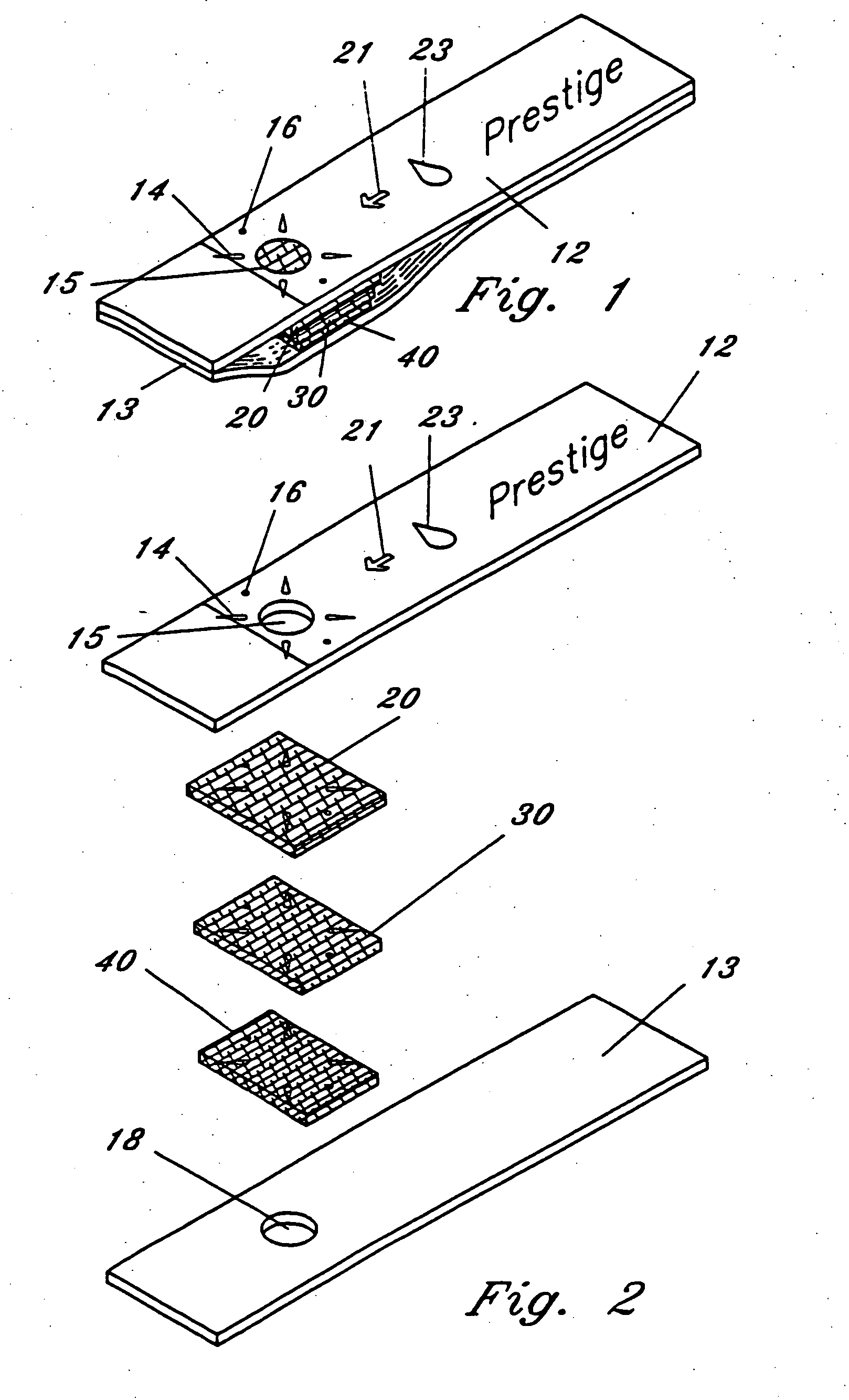 Diagnostic sanitary test strip