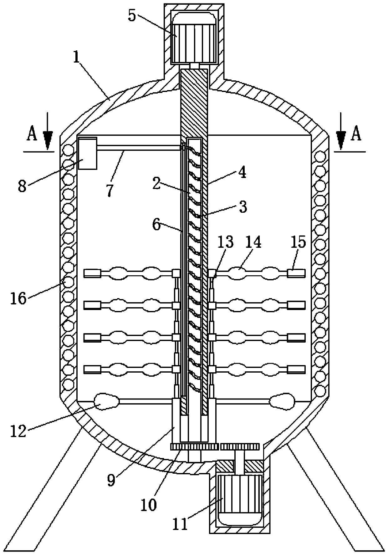 Macromolecular water-based paint reaction kettle based on liquid floating