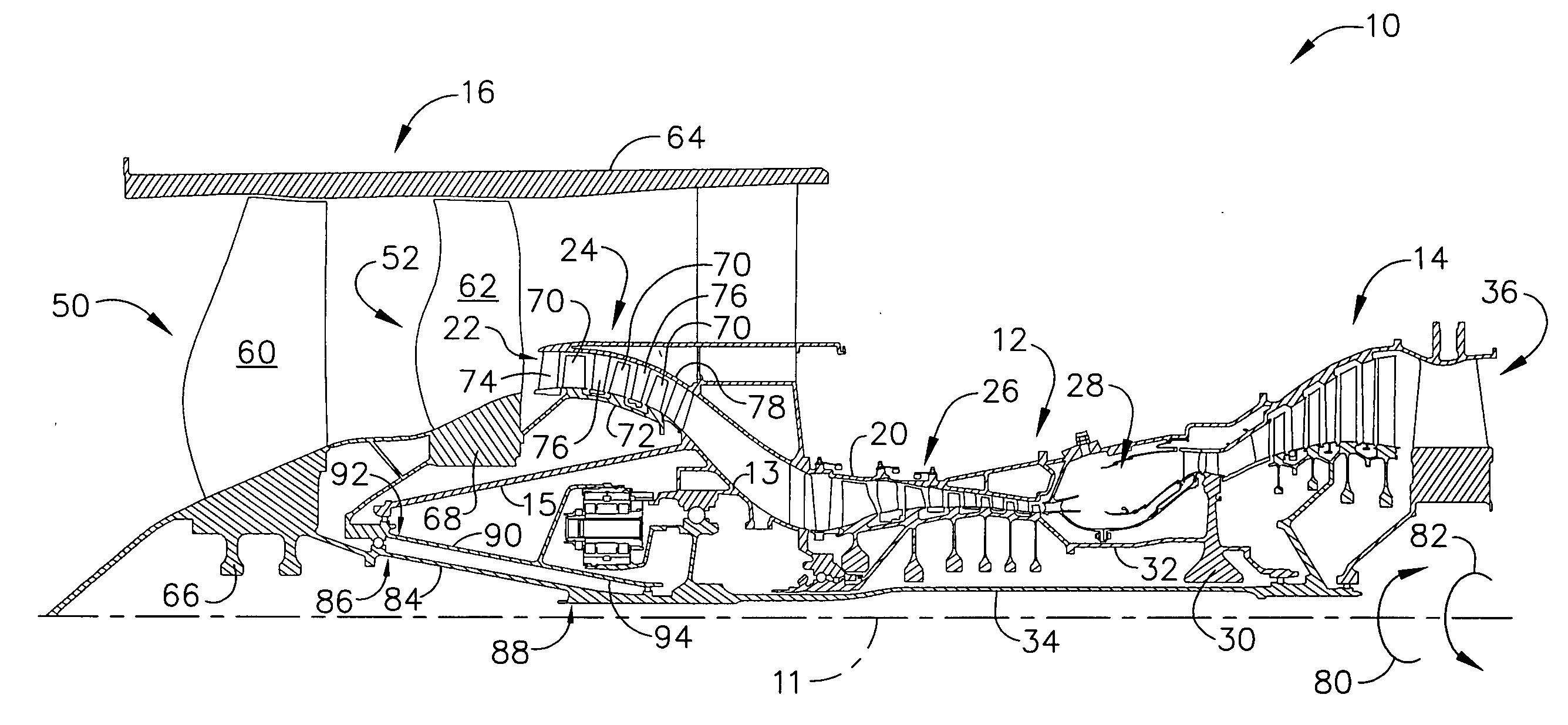 Gas turbine engine assembly and methods of assembling same