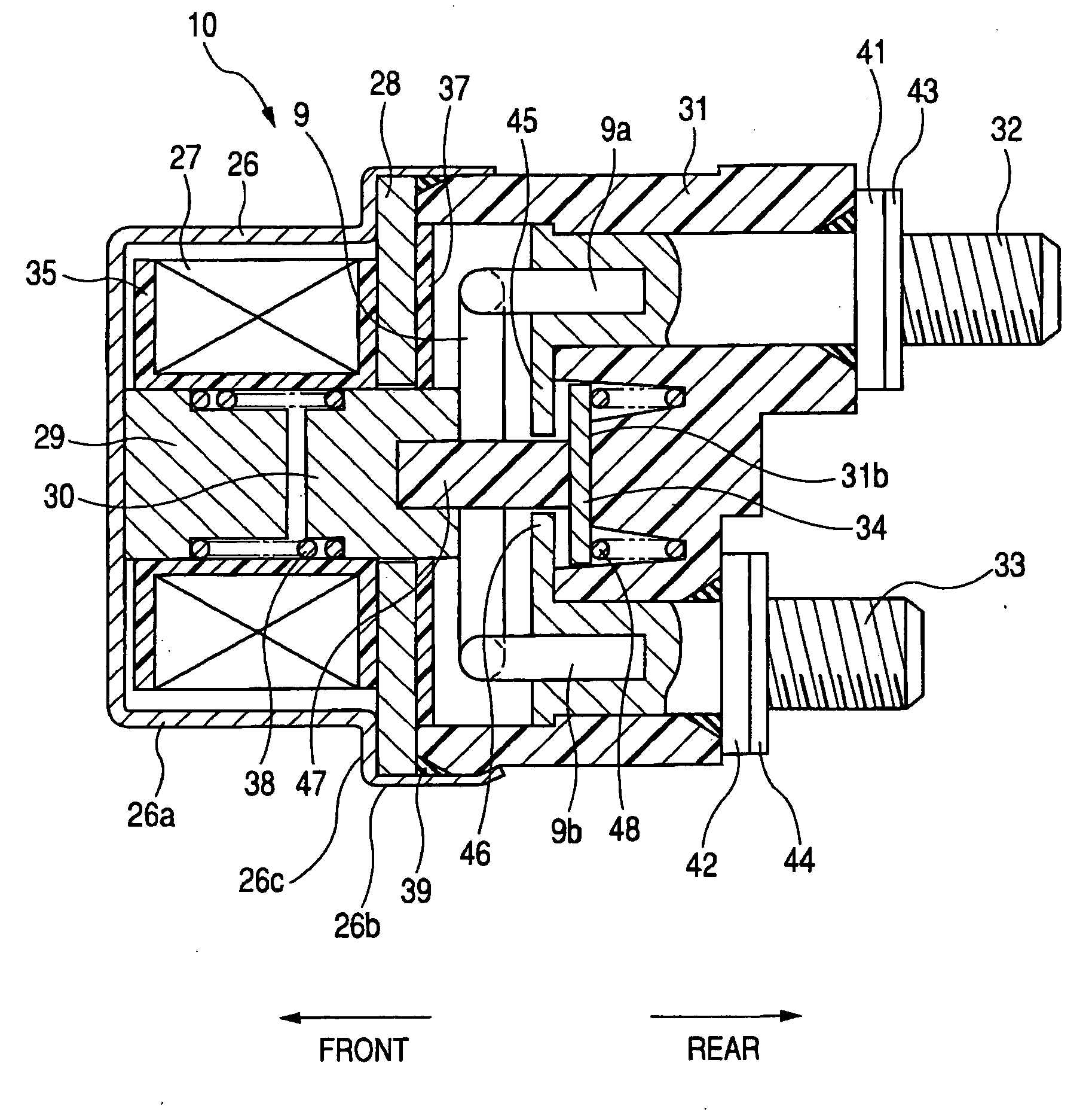 Starter solenoid switch with improved arrangement of resistor