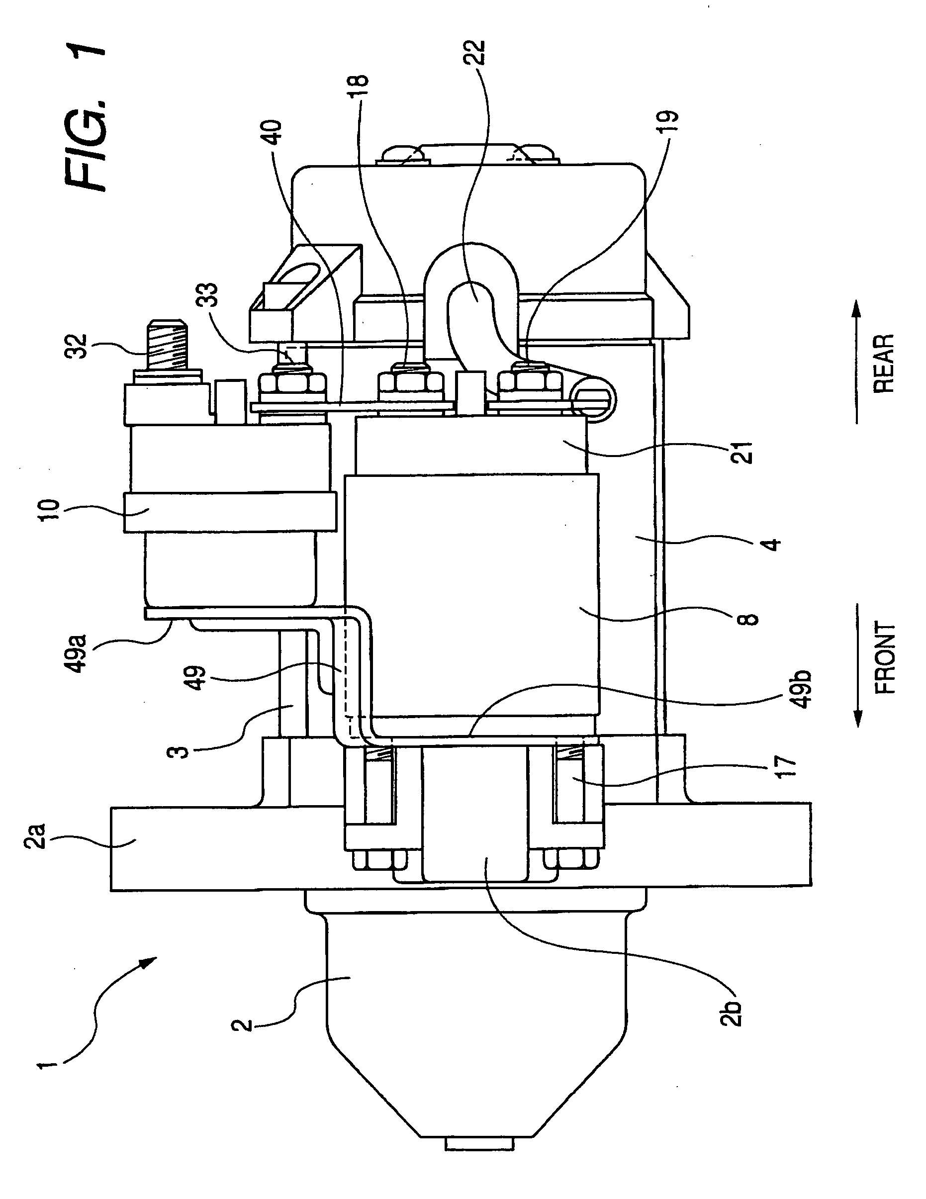 Starter solenoid switch with improved arrangement of resistor