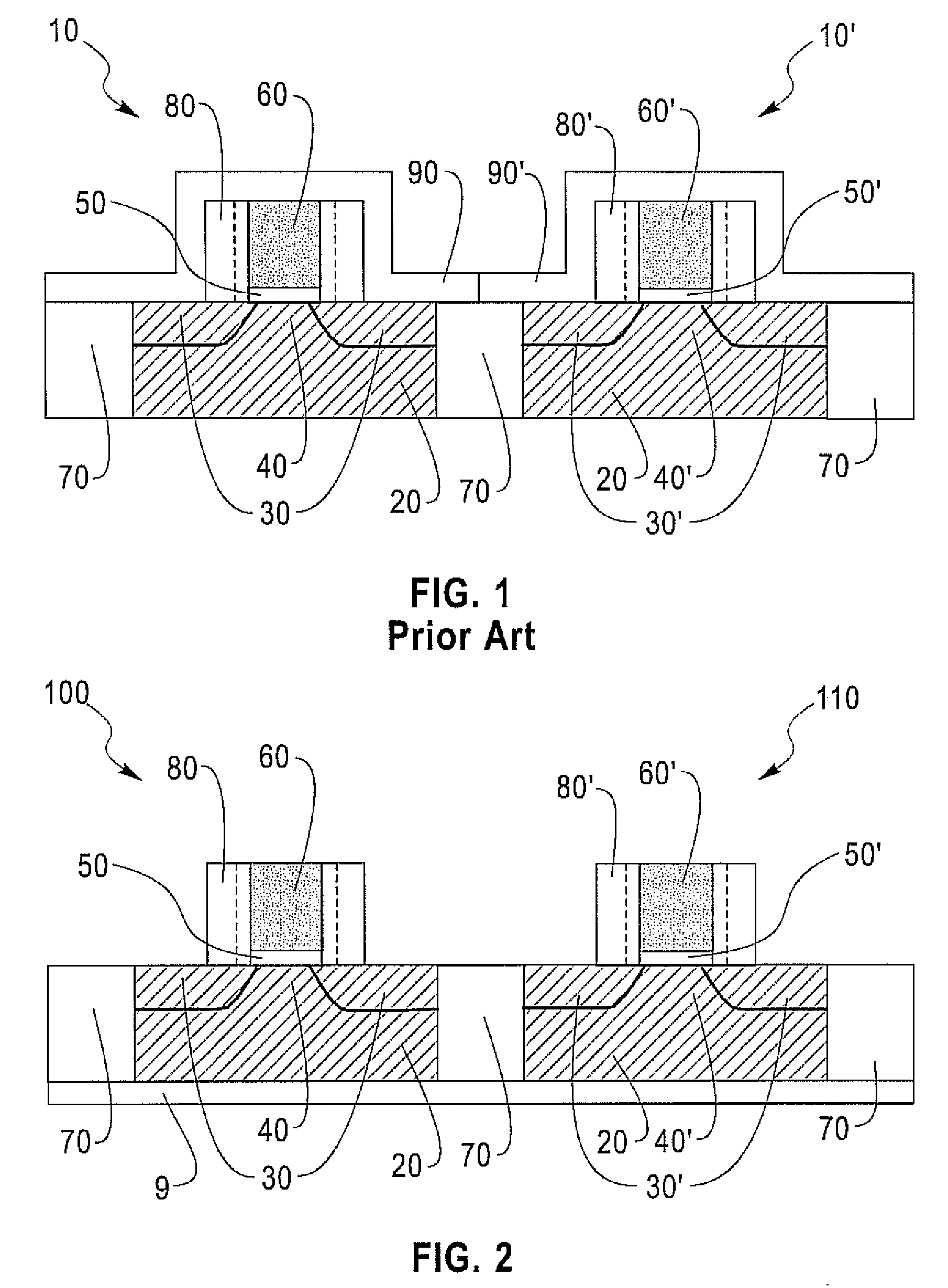 Field effect transistor using carbon based stress liner