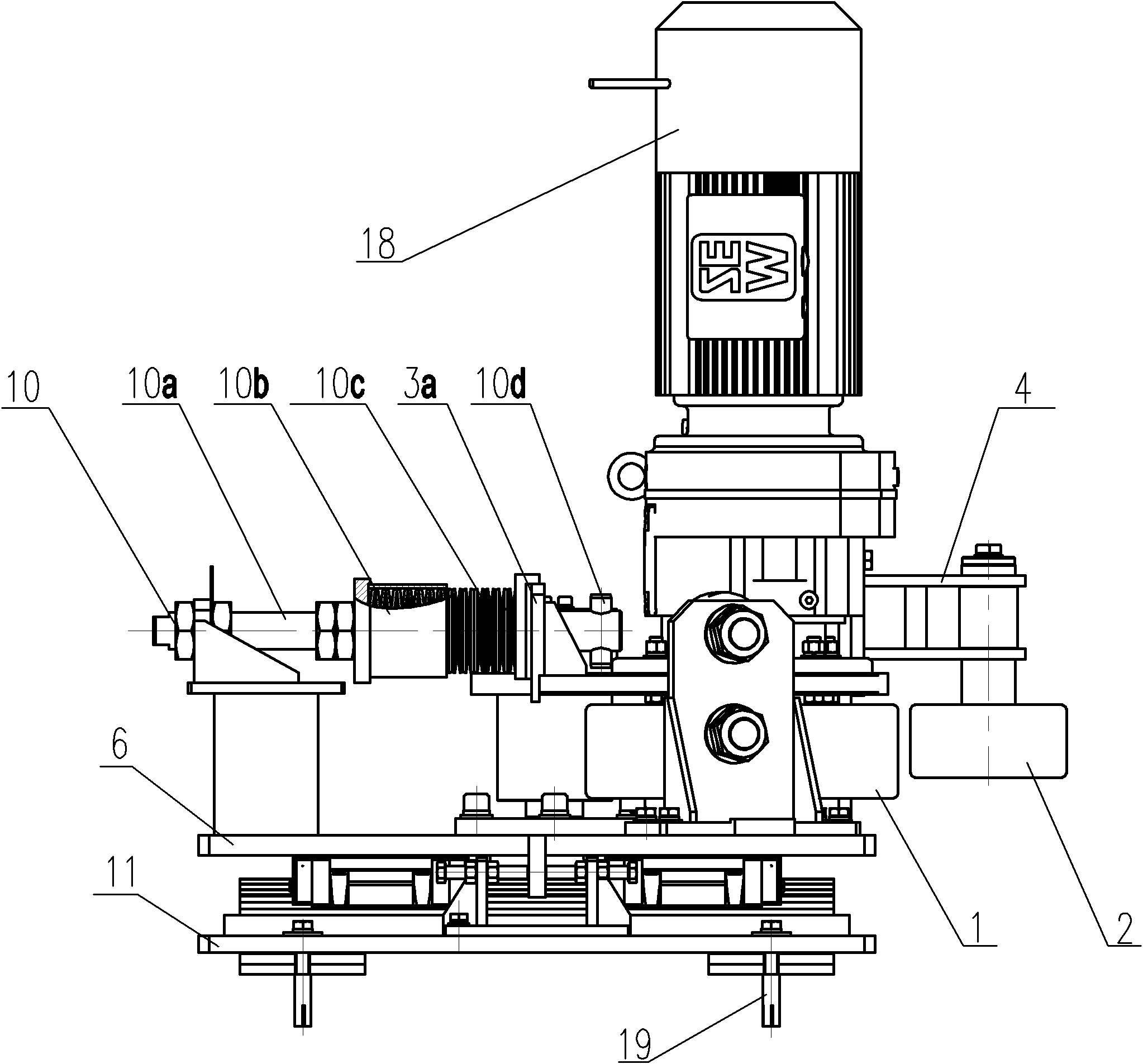 Drive device of adjustable rotating platform