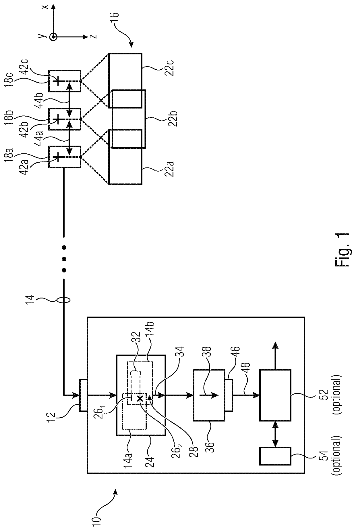 Apparatus for providing calibration data, camera system and method for obtaining calibration data