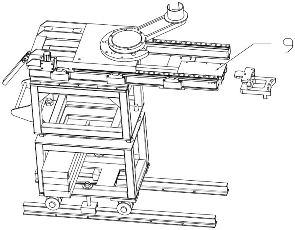 Multifunctional auxiliary trolley of hub spinning machine