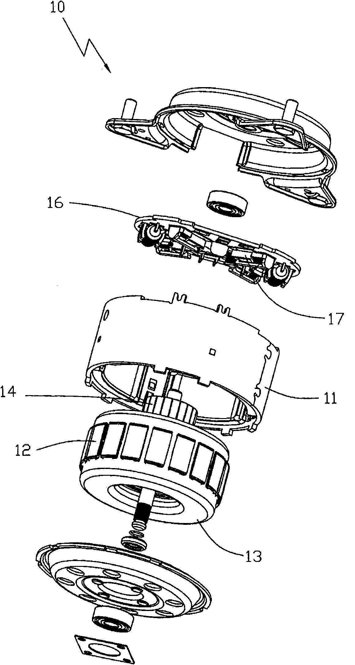 Rail carbon brush device of brush motor