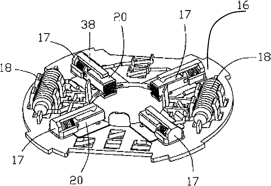 Rail carbon brush device of brush motor