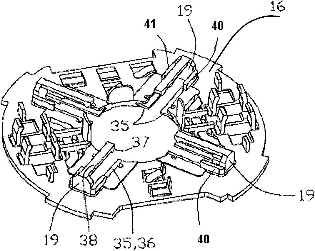 Rail carbon brush device of brush motor