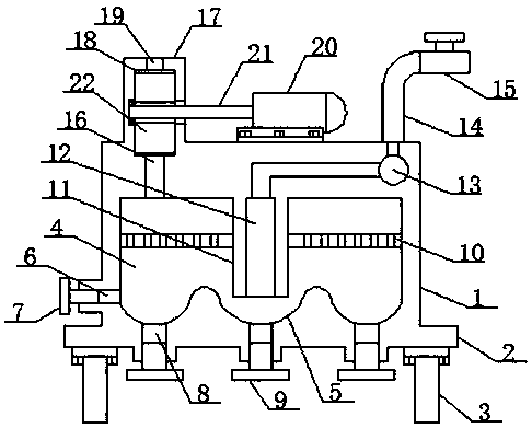 Flocculent waste removing device for spinning workshop